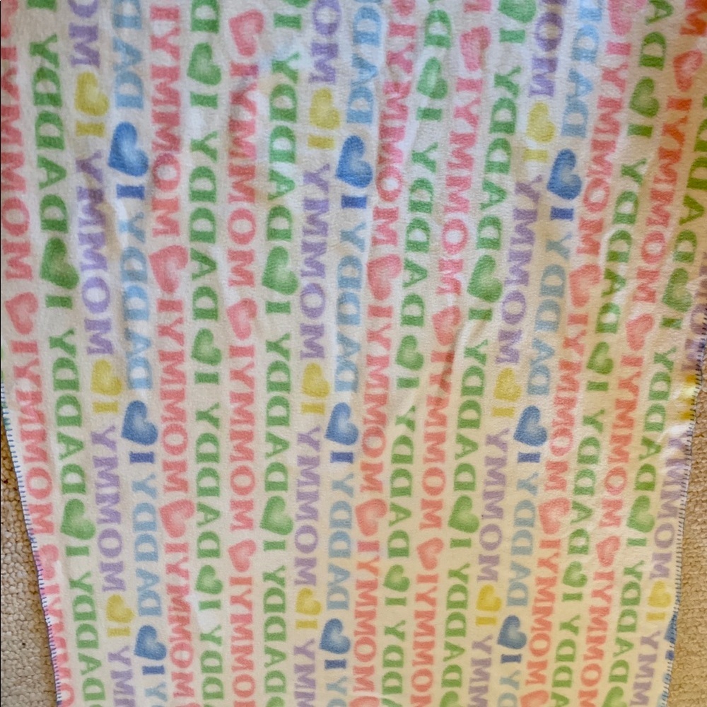 I Love Mom & Dad Blanket 36" by 57" Fleece